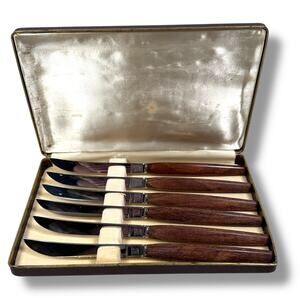 Vintage MCM Marshall Field & Company Stainless Solingen Germany knives Set of 6